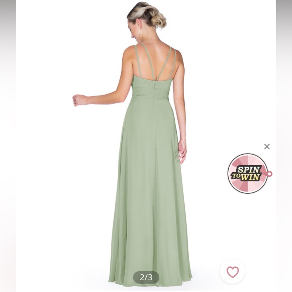 Azazie Gaia Dusty Sage Bridesmaid Dress - Picture 2 of 8